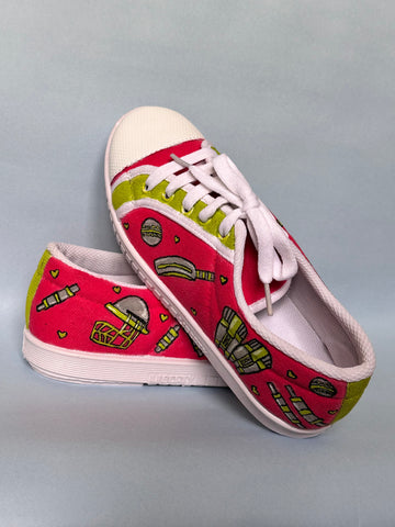 Handpainted Cricket Unisex Sneaker