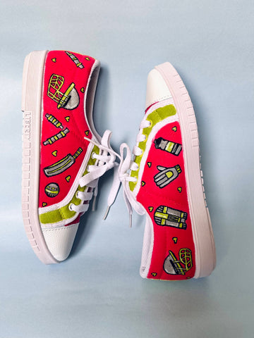 Handpainted Cricket Unisex Sneaker