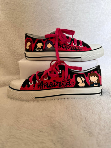 Handpainted Blackpink Sneaker for Girls