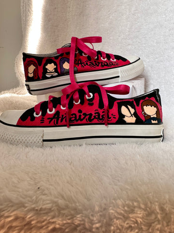 Handpainted Blackpink Sneaker for Girls