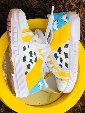Handpainted Clouds & print Unisex Sneaker