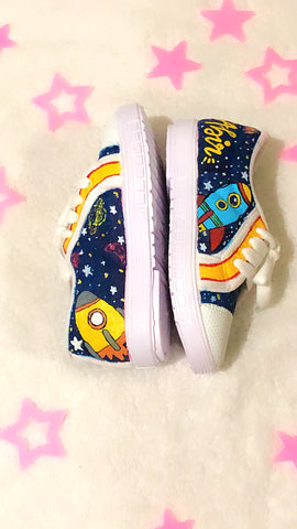 Handpainted Rocket Unisex Sneaker