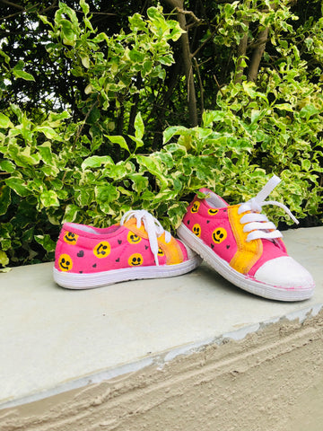 Handpainted Smiley Unisex Sneaker
