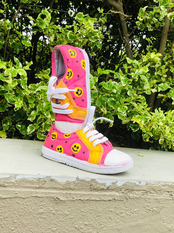 Handpainted Smiley Unisex Sneaker