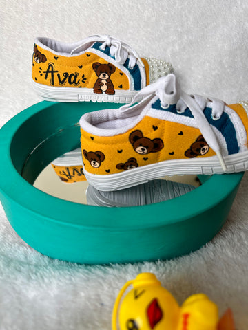 Handpainted Teddy Unisex Sneaker